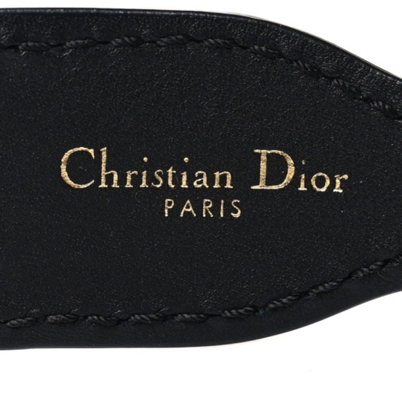 CHRISTIAN DIOR  Canvas Embroidered Book Belt 85 34 Bleu main image 7